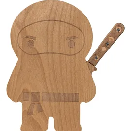 ototo Ninja Board Schneidebrett-Set Holz/Edelstahl 1 25,4 x 17,8 x 1,5 cm Braun