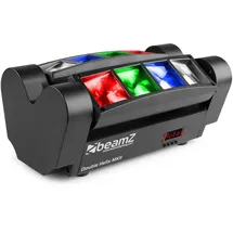 Beamz MHL820 Double Helix RGB LED Lichteffekt 8x3 Watt, Moving Head Bühnenlicht, Disco DJ Licht, LED Lichteffekt, Mini Lichtanlage, Plug n Play, Discolicht Partylicht, Soundsteuerung - Schwarz