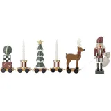 Bloomingville Weihnachtlicher Dekozug Vadim aus Holz, grün