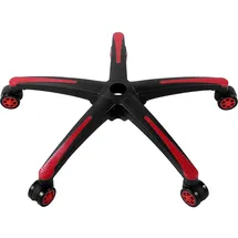 Vevor Ersatz-bürostuhl-basis, 28 Zoll, 2500 lbs statische Belastung, robustes universelles Computer-schreibtischstuhl-hocker-basisteil mit 5 Rollen und verstärkten Beinen, Ersatz-Schreibtischstuhl-Basis, Schwarz & Rot