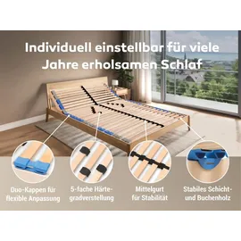 Betten-ABC MaDeRa 7-Zonen-Lattenrost Kopfteilverstellung 140 x 200 cm