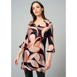 ALBA MODA Blusentunika mit grafischem Muster in schwarz | Gr.: 38