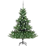 vidaXL Künstlicher Weihnachtsbaum Nordmann LED & Kugeln Grün 180 cm