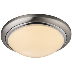 LED 24 Watt Decken Leuchte rund opal Beleuchtung Lampe Strahler Licht Chrom Globo 41739-24