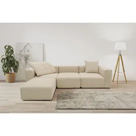 Raum.Id Ecksofa Gerrid L-Form« Cord-Bezug, Modulsofa, bestehend aus Eck- und Mittelelement + Hocker