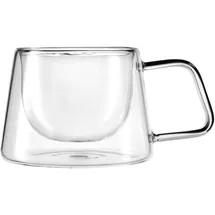 Gräwe Doppelwandige-Thermogläser mit Griff, 200ml, 2er Set, gerades Design