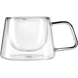 Gräwe Doppelwandige-Thermogläser mit Griff, 200ml, 2er Set, gerades Design