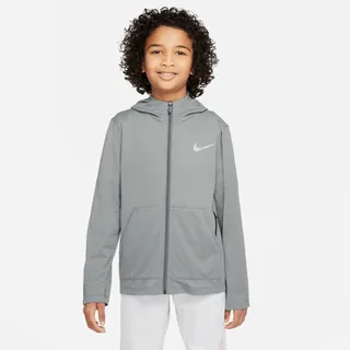 Nike Kinder Sweatjacke Full-Zip Training Hoodie DM8547-091 128-137 - Carbon Heather - 128-137