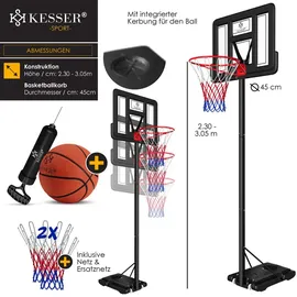 Kesser Basketballkorb Premium Schwarz 230 - 305 cm
