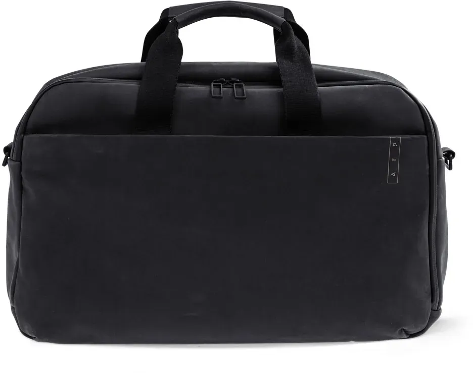 A E P Workbag *Sleek* Leather Business Work Bag mit Laptopfach Charcoal Black