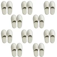 Teceyfeet Gästehausschuhe 10er Set, Unisex Hausschuhe Set Hochwertig Einweg Hotelslipper Winter Warm Antirutsch Filzpantoffel Gästepantoffeln Badeslipper Pantoffeln Hausschuhe für Gäste - 43 EU