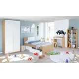 freiraum Jugendzimmer-Set NOA, (Bücherregal), in Nodi-Eiche/Artik-Weiß - 196x77x92 (BxHxT) braun