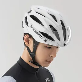 ROCKBROS Fahrradhelm mit Glas, abnehmbare Gläser mit Uv-Schutz, Unisex - Braun - Bronze