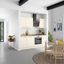 Nobilia Küchenleerblock Touch, Eiche, Magnolie, Metall, 3 Schubladen, nur wie online abgebildet bestellbar, 210 cm, Blauer Engel, Pefc, Goldenes M, Made in Germany, DGM-Klimapakt, seitenverkehrt erhältlich, vormontierter Korpus, Küchen, Küchenzeilen &