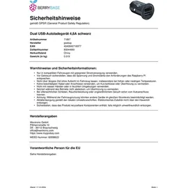 goobay Dual USB-KFZ-Ladegerät 71897