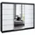 A&J MöbelLand Schiebetürenschrank VILUNO 1 200 x 215 x 59,5 cm Weiß/Schwarz