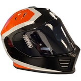 Simpson Venom Milwaukee Helm, schwarz-weiss-orange, Größe S