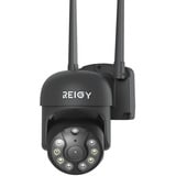 1296P Überwachungskamera Aussen WLAN 360°, REIGY 3MP PTZ IP Kamera Outdoor, Domo Videoüberwachung mit IP66 wasserdichte und Nachtsicht, Bewegungsverfolgung 2-Wege Audio Kompatibel mit REIGY NVR