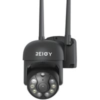 REIGY 1296P Überwachungskamera Aussen WLAN 360 3MP PTZ IP Kamera Outdoor, Domo Videoüberwachung mit IP66 wasserdichte und Nachtsicht, Bewegungsverfolgung 2-Wege Audio Kompatibel NVR