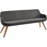 Musterring Essbank MUSTERRING "Tavia", grau (anthrazit, wildeiche), B:180cm H:87cm T:66cm, 100% PES, Sitzbänke, Essbank, Stativgestell Wildeiche massiv geölt, Breite 180, 200 oder 220 cm