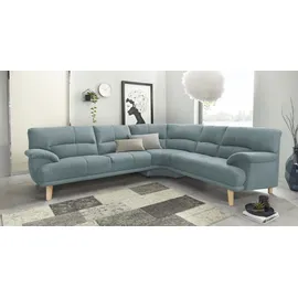 TRENDMANUFAKTUR Polsterecke TRENDMANUFAKTUR "Cecilia, italienisches Designsprache, modern und komfortabel, L-Form", grün (mint), B:280cm H:87cm T:240cm, Sofas, toller Sitzkomfort und bequeme Armlehnen