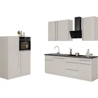 WIHO KÜCHEN Küche »Chicago«, Breite 330 cm, mit Hanseatic-E-Geräten, beige