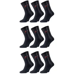 Chili Lifestyle Sportsocken Baumwolle 9 Paar schwarz Tennis Herren Damen