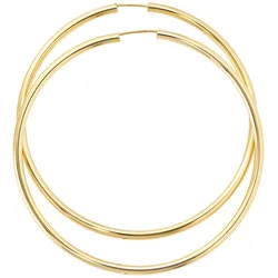 Paar Creolen JOBO, gold (gelbgold 333), Ohrringe, Damen, Gelbgold 333, rund 333 Gold