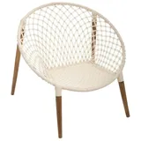 Atmosphera Sessel Raina Baumwolle 0 x 0 x 0 cm Weiß