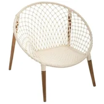 Atmosphera Sessel Raina Baumwolle 0 x 0 x 0 cm Weiß