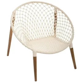Atmosphera Sessel Raina Baumwolle 0 x 0 x 0 cm Weiß