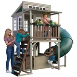 KidKraft Spielturm Cozy Escape mit Rutsche Grau