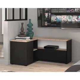 Symbiosis Angle TV-Schrank 90 Lowboard 90 x 90 x 45 cm Schwarz/Eiche