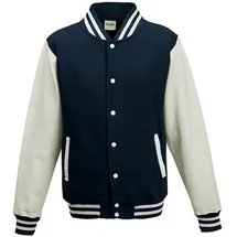 Just Hoods by AWDiS Varsity Jacke Oxford Navy/White XS
