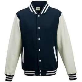 Just Hoods by AWDiS Varsity Jacke Oxford Navy/White XS