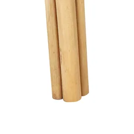 Beliani Rattanstuhl natürlich Pfauform 2er Set FLORENTINE II