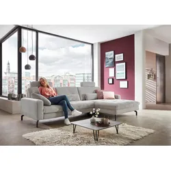Ecksofa DIE PLANBAR "MP-IN20110 L-Form mit Federkern-Polsterung", grau, B:302cm H:87cm T:178cm, 100% Polyester, Sofas, optional mit Funktionen erhältlich