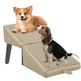 Faltbare Hunderampe für Sofa, 2 Stufen Hundetreppe Bett, Rampe Hund Klappbar, Hundetreppe Auto, rutschfeste Hunderampe, Tragbare Katzentreppe, Haustiertreppe für Bett Sofa Auto