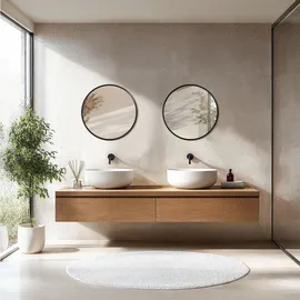 Tectake tectake® Runder Wandspiegel