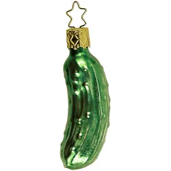 Inges Glas Christbaumschmuck Glas 7,5cm Weihnachtsgurke Weihnachtskugeln Weihnachtsbaum