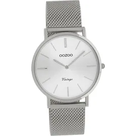 Oozoo Edelstahl Damen Uhr C9906A Analog Quarzuhr Armband silber Vintage Series D2UOC9906A - Silber
