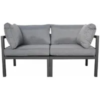 Jet-Line Rhodos Gartensofa 2-Sitzer Aluminium anthrazit/grau