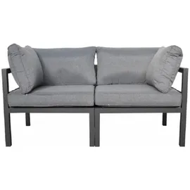 Jet-Line Rhodos Gartensofa 2-Sitzer Aluminium anthrazit/grau
