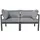 Jet-Line Rhodos Gartensofa 2-Sitzer Aluminium anthrazit/grau