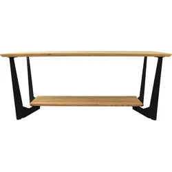 Couchtisch PAROLI "Paula", braun (holz, schwarz, holz), B:110cm H:46cm T:60cm, Tische