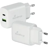 MediaRange 25W Steckdosen-Ladeadapter USB-C, USB-A