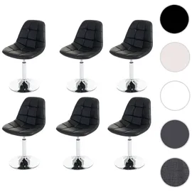 MCW Esszimmerstuhl A60 Kunstleder schwarz 6er Set
