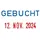 Colop Datumstempel mit Text "Gebucht"