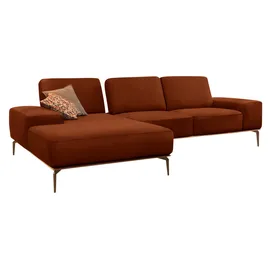 W.Schillig Eckcouch Leder 3-Sitzer Orange