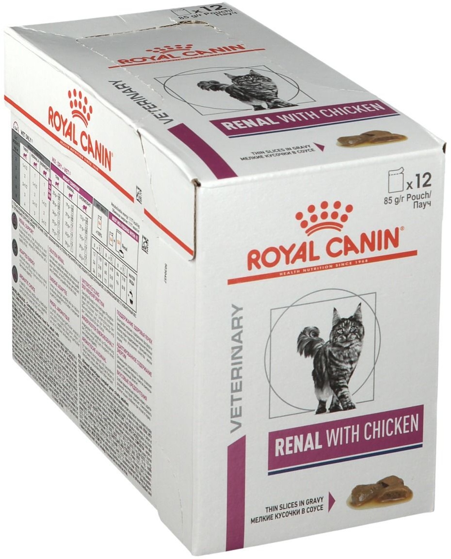 ROYAL CANIN® Renal Chat Poulet 12x85 g pâte